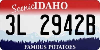 ID license plate 3L2942B