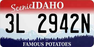ID license plate 3L2942N
