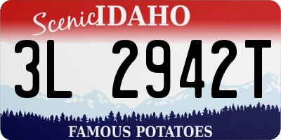 ID license plate 3L2942T