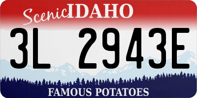 ID license plate 3L2943E