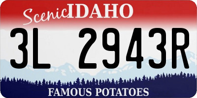 ID license plate 3L2943R
