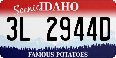 ID license plate 3L2944D