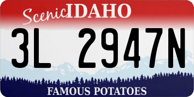 ID license plate 3L2947N