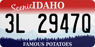 ID license plate 3L2947Q