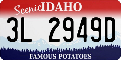 ID license plate 3L2949D