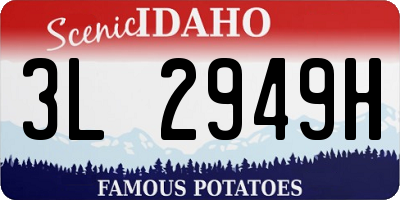 ID license plate 3L2949H