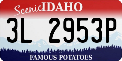 ID license plate 3L2953P