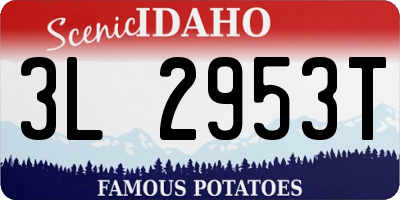 ID license plate 3L2953T