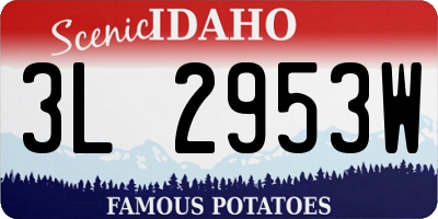 ID license plate 3L2953W