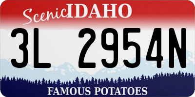 ID license plate 3L2954N