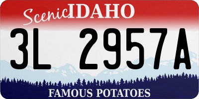 ID license plate 3L2957A