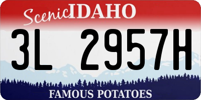 ID license plate 3L2957H