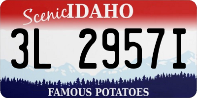 ID license plate 3L2957I
