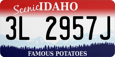 ID license plate 3L2957J