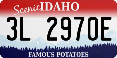 ID license plate 3L2970E