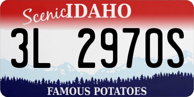 ID license plate 3L2970S