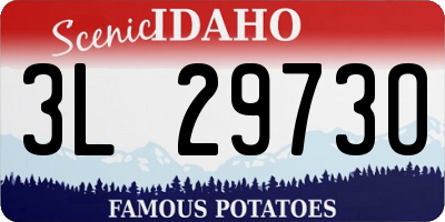 ID license plate 3L2973O