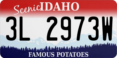 ID license plate 3L2973W