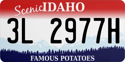 ID license plate 3L2977H