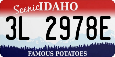 ID license plate 3L2978E