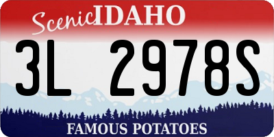 ID license plate 3L2978S