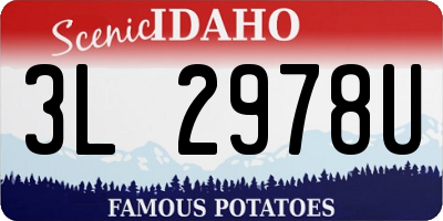 ID license plate 3L2978U