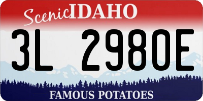 ID license plate 3L2980E