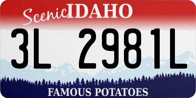 ID license plate 3L2981L