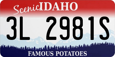 ID license plate 3L2981S
