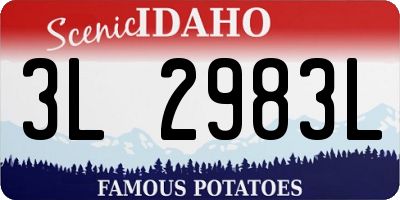 ID license plate 3L2983L