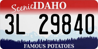 ID license plate 3L2984O