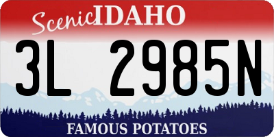 ID license plate 3L2985N