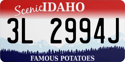 ID license plate 3L2994J