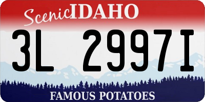 ID license plate 3L2997I