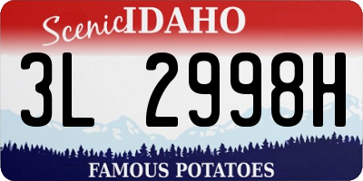 ID license plate 3L2998H