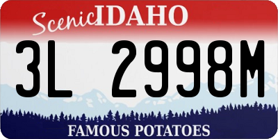 ID license plate 3L2998M