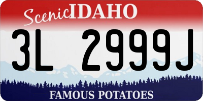 ID license plate 3L2999J