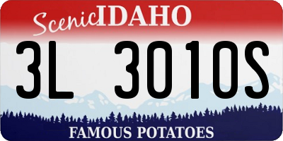 ID license plate 3L3010S