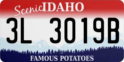 ID license plate 3L3019B