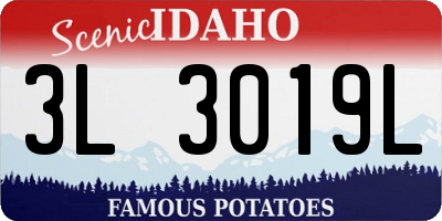 ID license plate 3L3019L