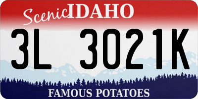 ID license plate 3L3021K