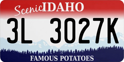 ID license plate 3L3027K