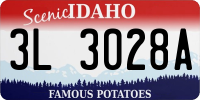 ID license plate 3L3028A