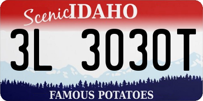 ID license plate 3L3030T
