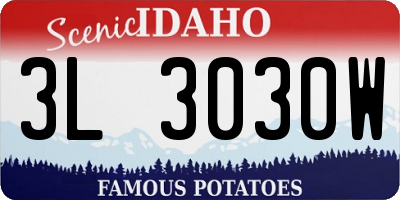 ID license plate 3L3030W