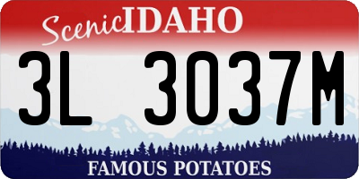 ID license plate 3L3037M