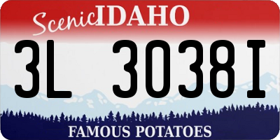 ID license plate 3L3038I