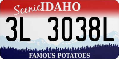 ID license plate 3L3038L