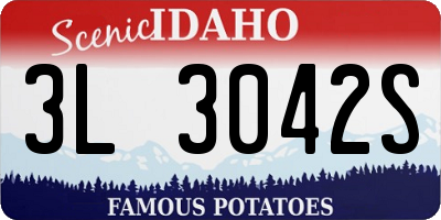 ID license plate 3L3042S