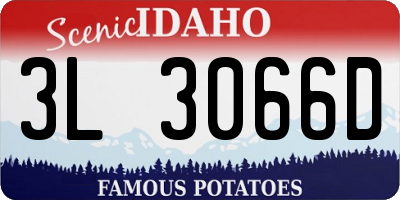 ID license plate 3L3066D